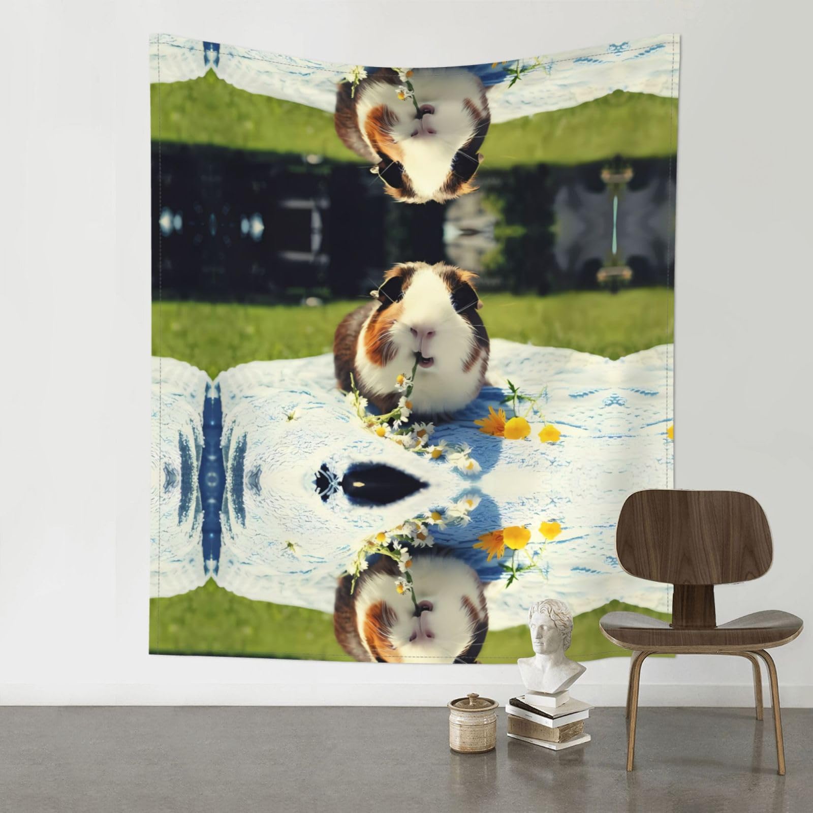 YYHHAOFA Guinea Pigs Funny Prints Wall Tapestry 60x51in – Boho Chic Dorm Decor, Beach Throw, & Versatile Home Accent