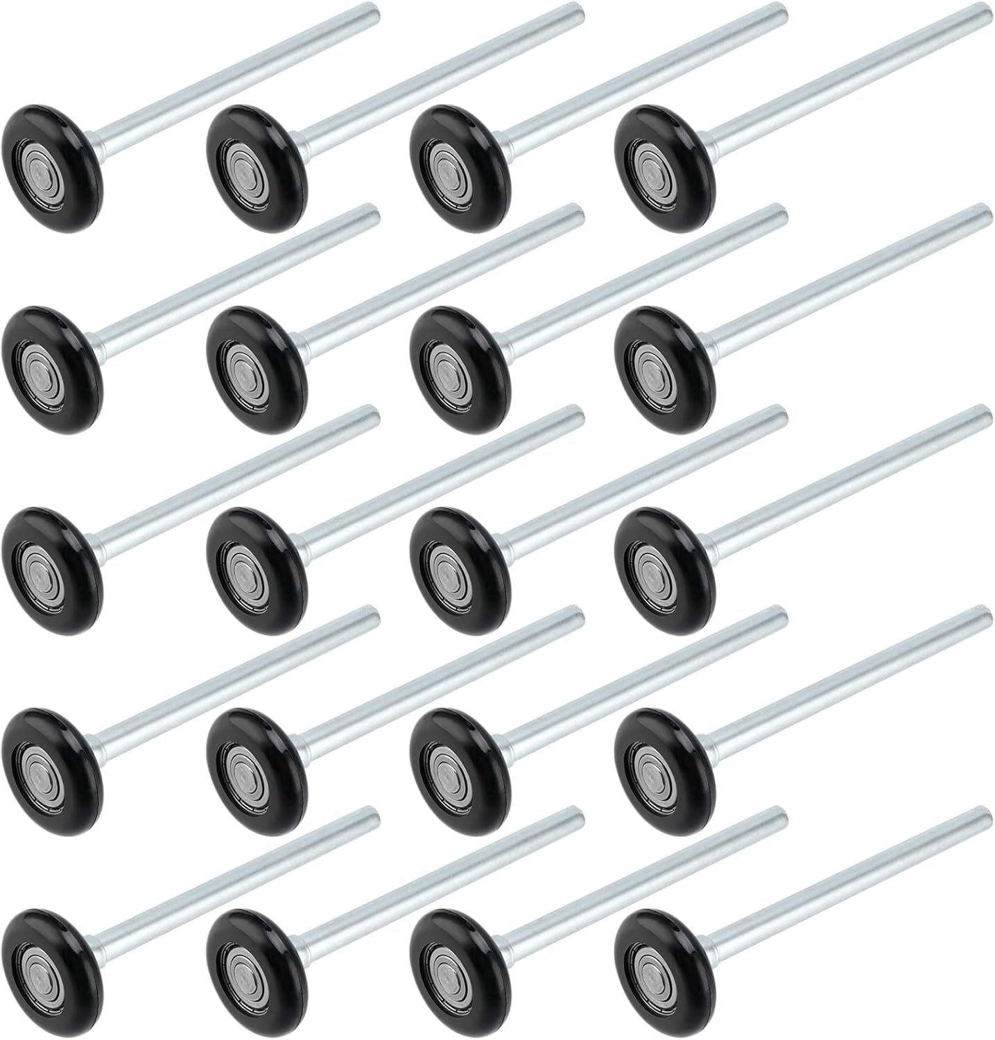SHEUTSAN 20 Pack 2 Inch Black Nylon Garage Door Rollers