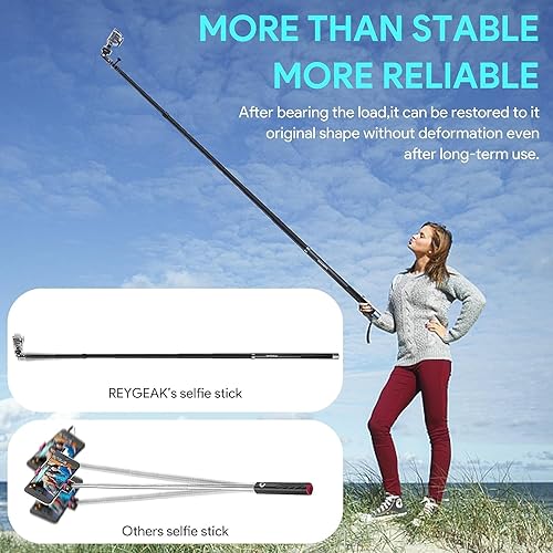 Miniatura 6 de REYGEAK Palo selfie de 10 pies invisible (118 pulgadas118.1 in), monopie de extensión de fibra de carbono ligero para Go Pro Max Hero 12 11 10 9 One