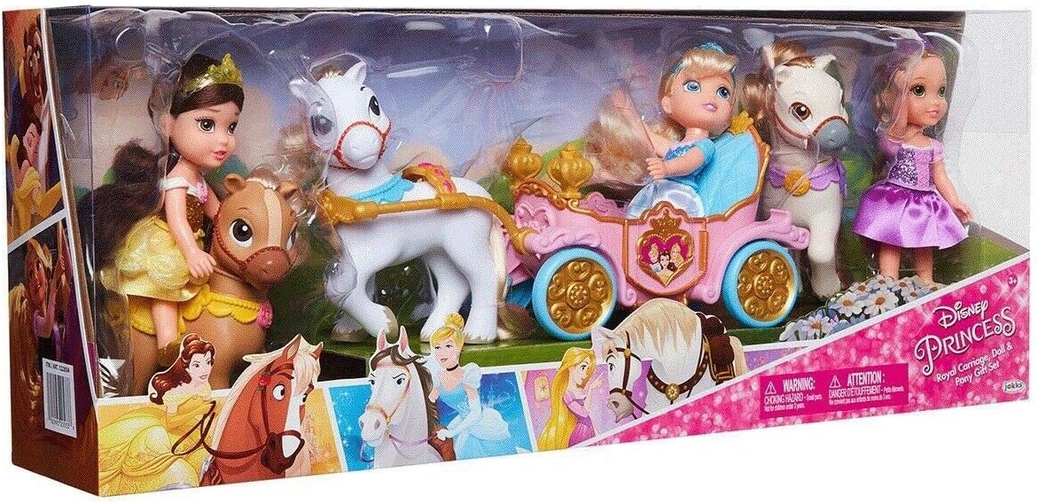 Disney Petite Doll and Jakks Petite Doll Pony and Royal Carriage Gift Set