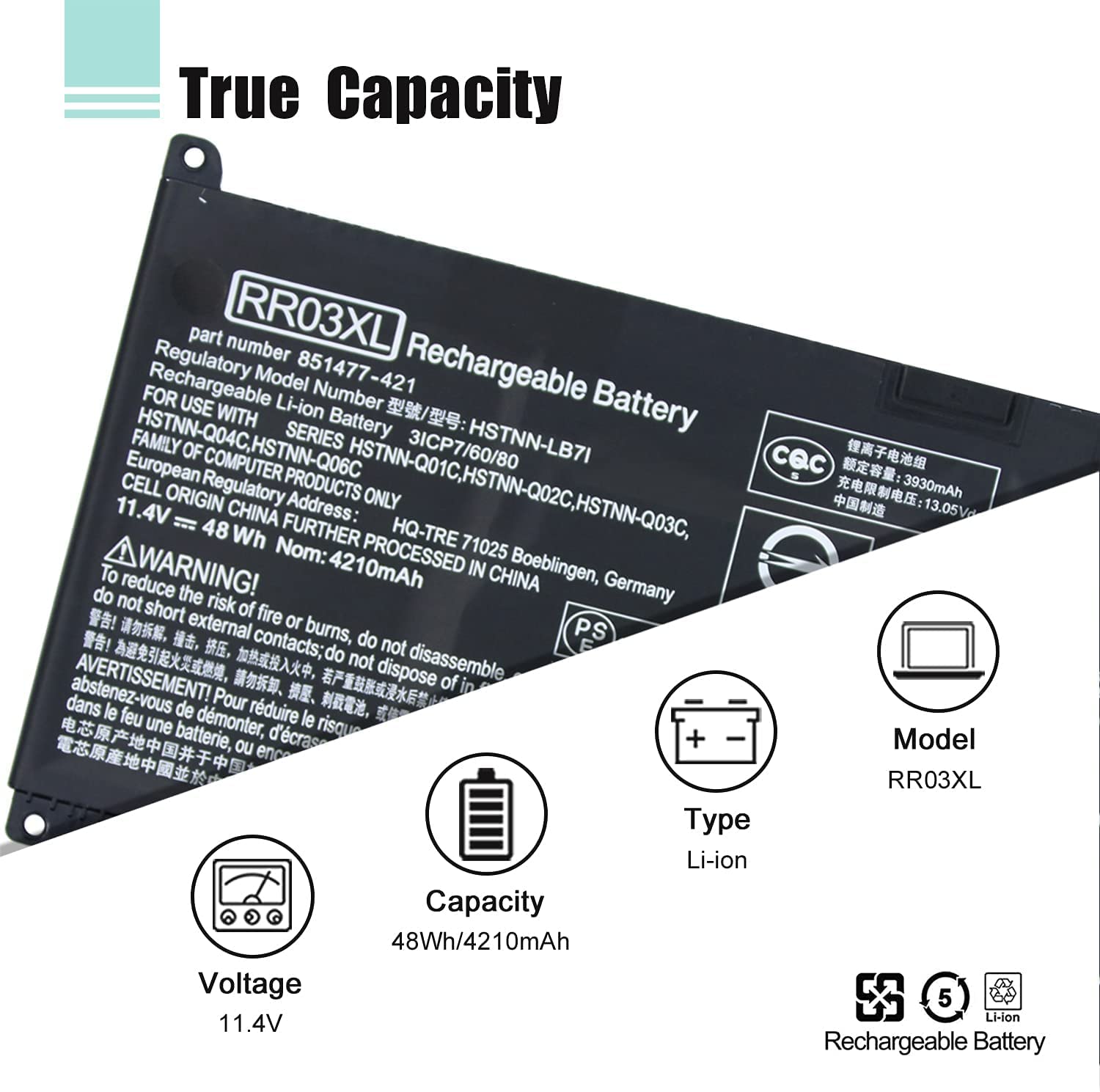 WISTAR HSTNN-UB7C Laptop Battery for HP ProBook 450 G4 Series