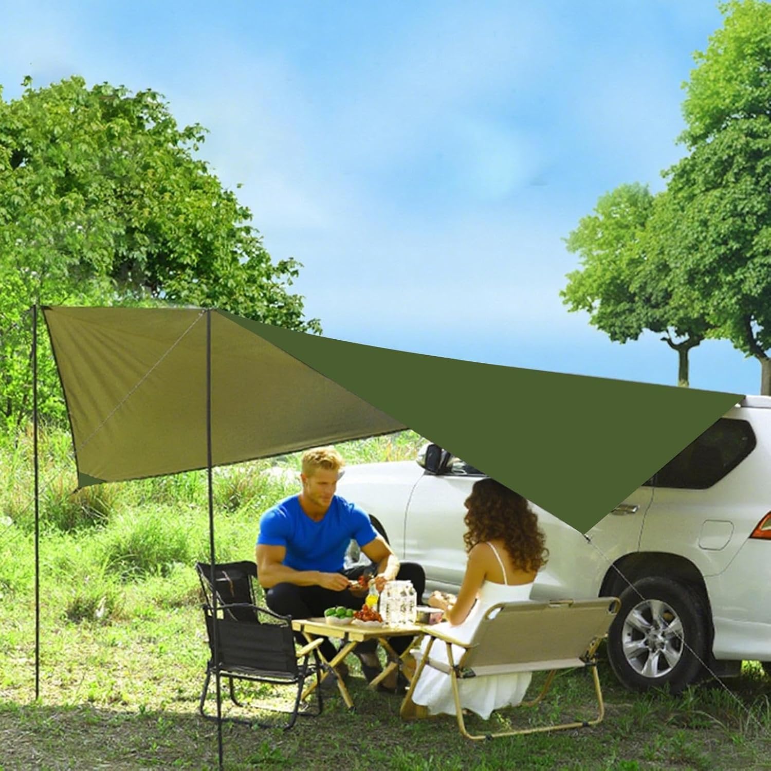 カーオーニング - 防水 テールゲート カーオーニング | 日よけテント サンシェルター 屋外 SUV トラック バン RV バス 車両用オーニング,  防水 テールゲート カーオーニング, キャノピー タープ 日除け シェルター トラック SUV キャンピングカー SUV用 カーオーニング ... 車用オーニングキャンプ、防水オーニングカーキャンプ|サンシェルターキャノピータープテント アウトドア用品 バンセダン バス 自動車