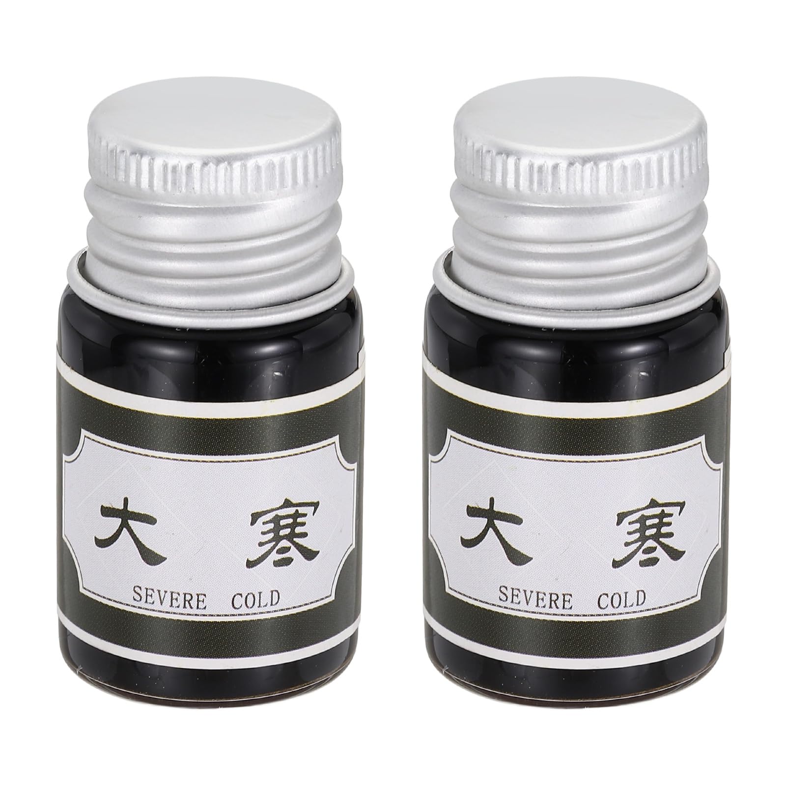 PATIKIL 2 Pcs Fountain Pen Ink Dark Brown, 5ml Calligraphy Dip Pen Bottled Ink with Gold Glitter Non-Carbon, Smooth Flow Color Dip Drawing Set for Writing, Painting, Journaling