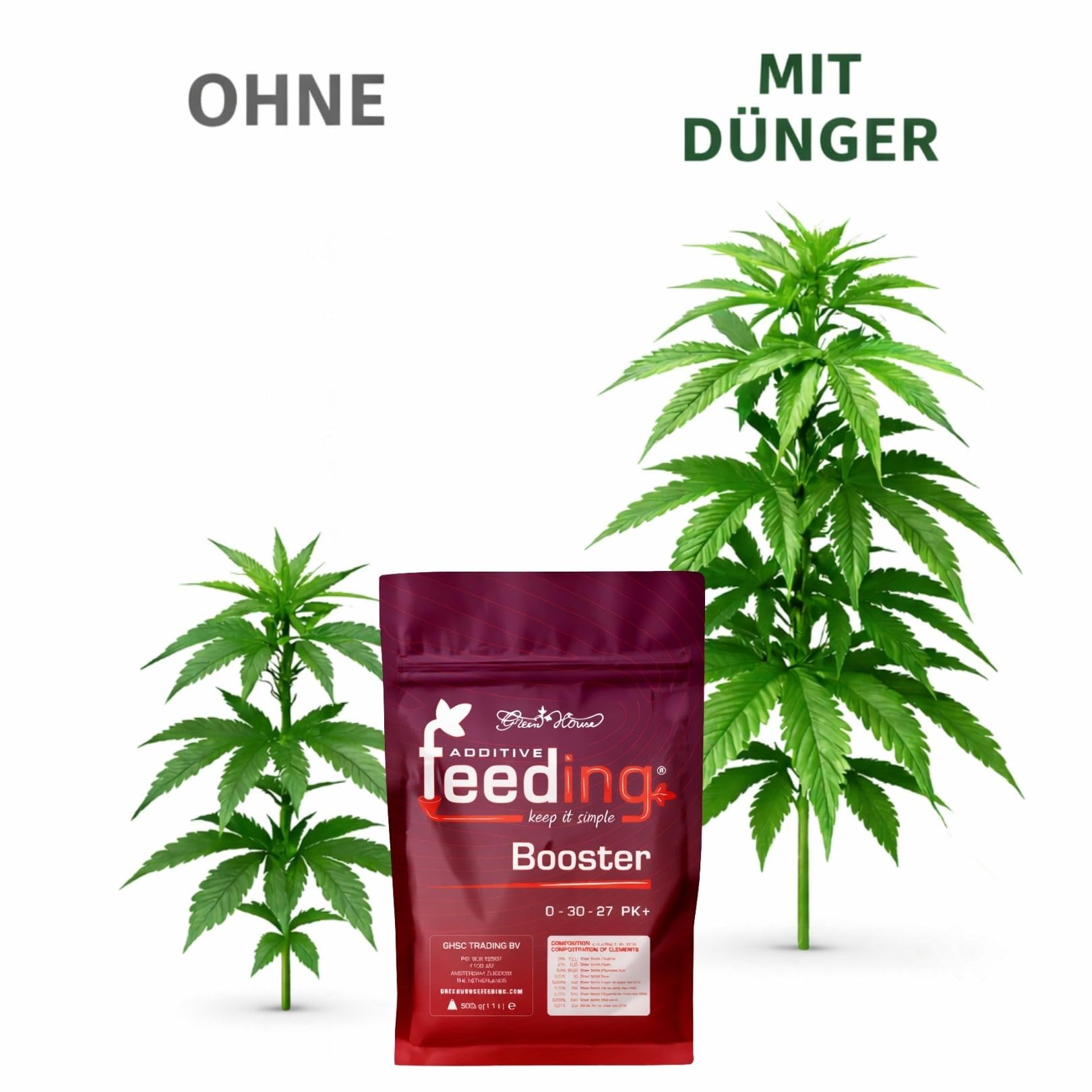 Weedness Green House Feeding Feeding Booster 2,5 Kg - NPK Dünger Grow Anbau Indoor Erde Flüssigdünger Organischer Bio