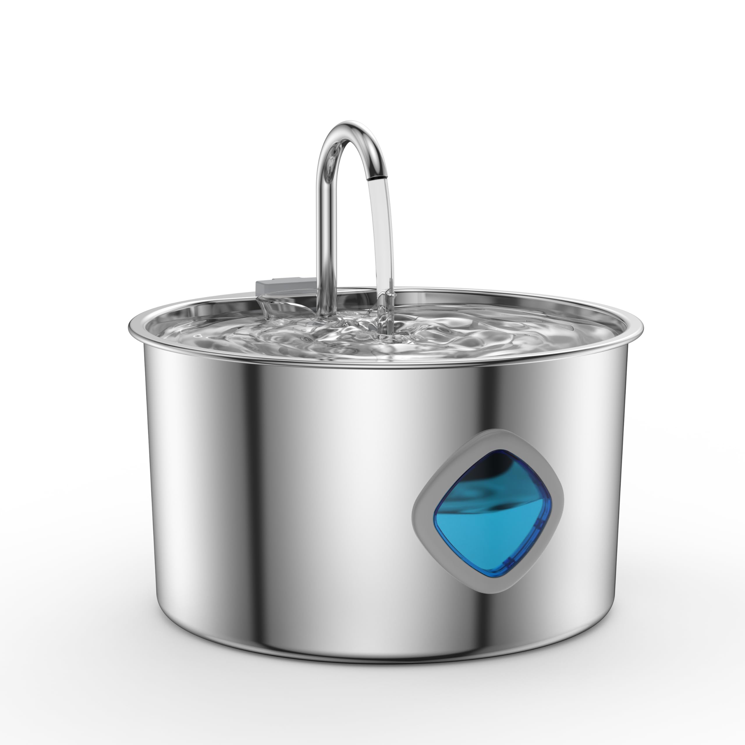 Fuente de Agua para Gatos de Acero Inoxidable – Fuente de Agua para Mascotas de 3.2 L para Gatos y Perros de Interior – Dispensador automático de riego para Mascotas