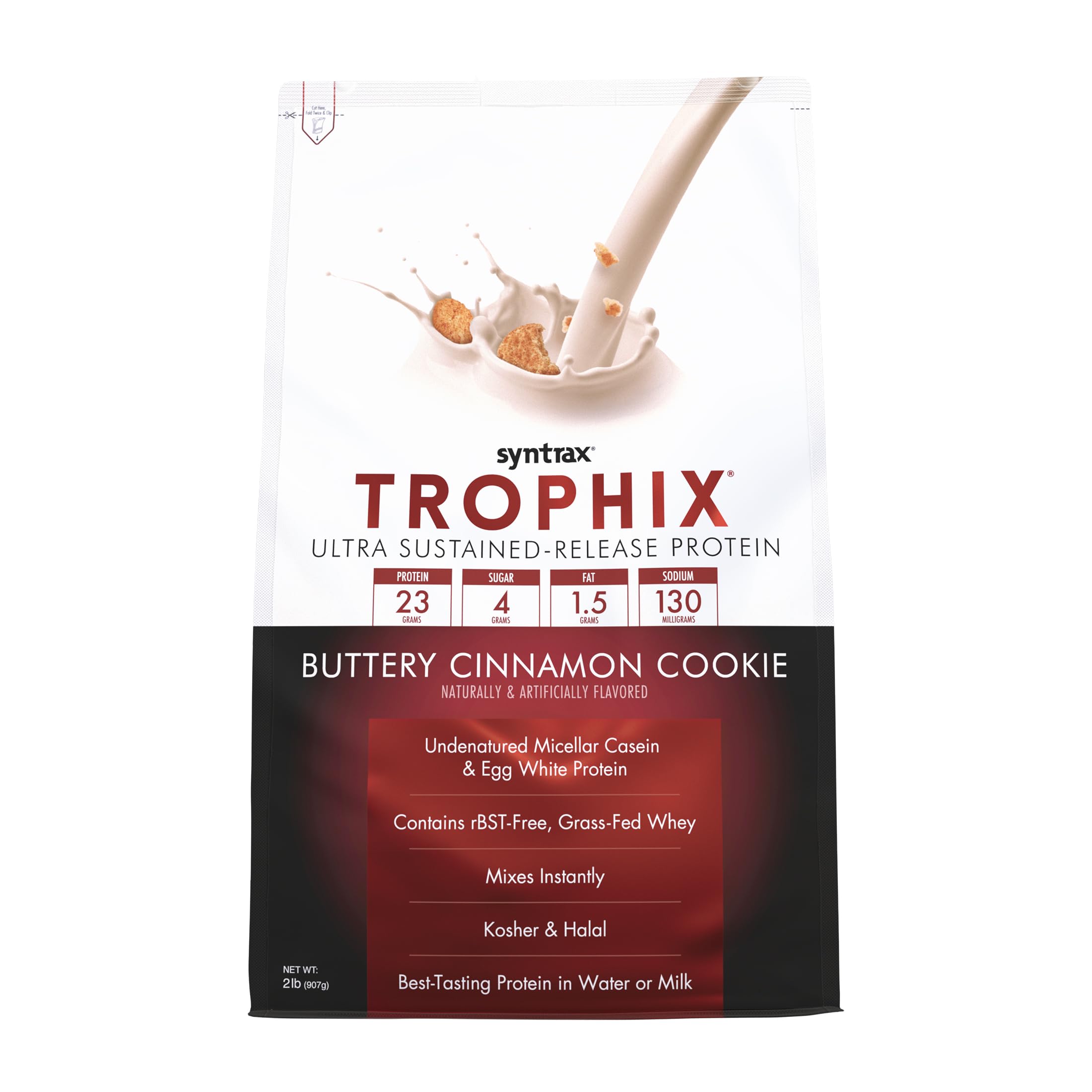 Syntrax Trophix Sustained-Release Protein Buttery Cinnamon Cookie 2 lbs. Buttery Cinnamon Cookie 2 Pound (Pack of 1)