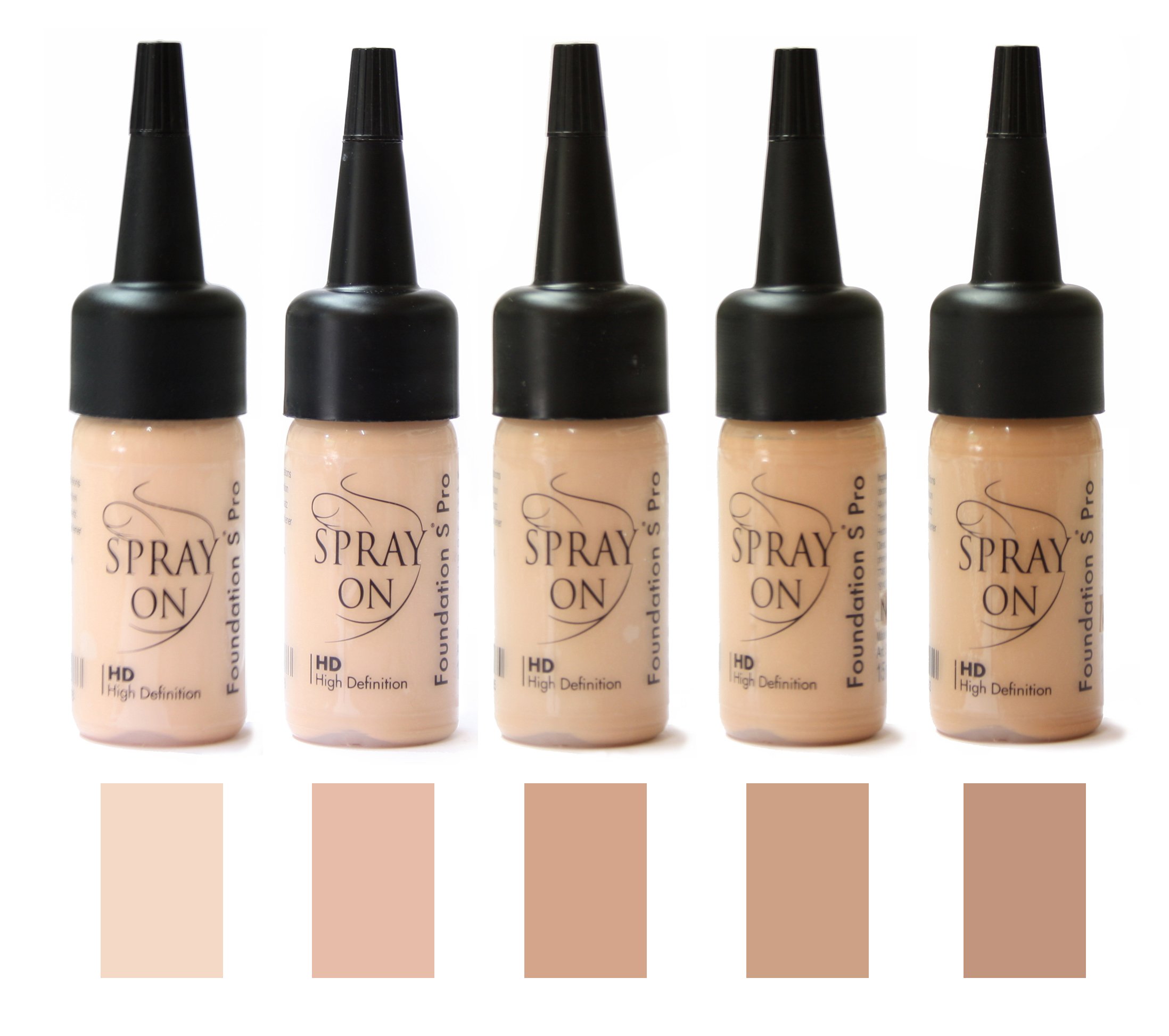 Airbrush Make up Foundation Set Ausstattung S Pro HD Silicone Based natural beige