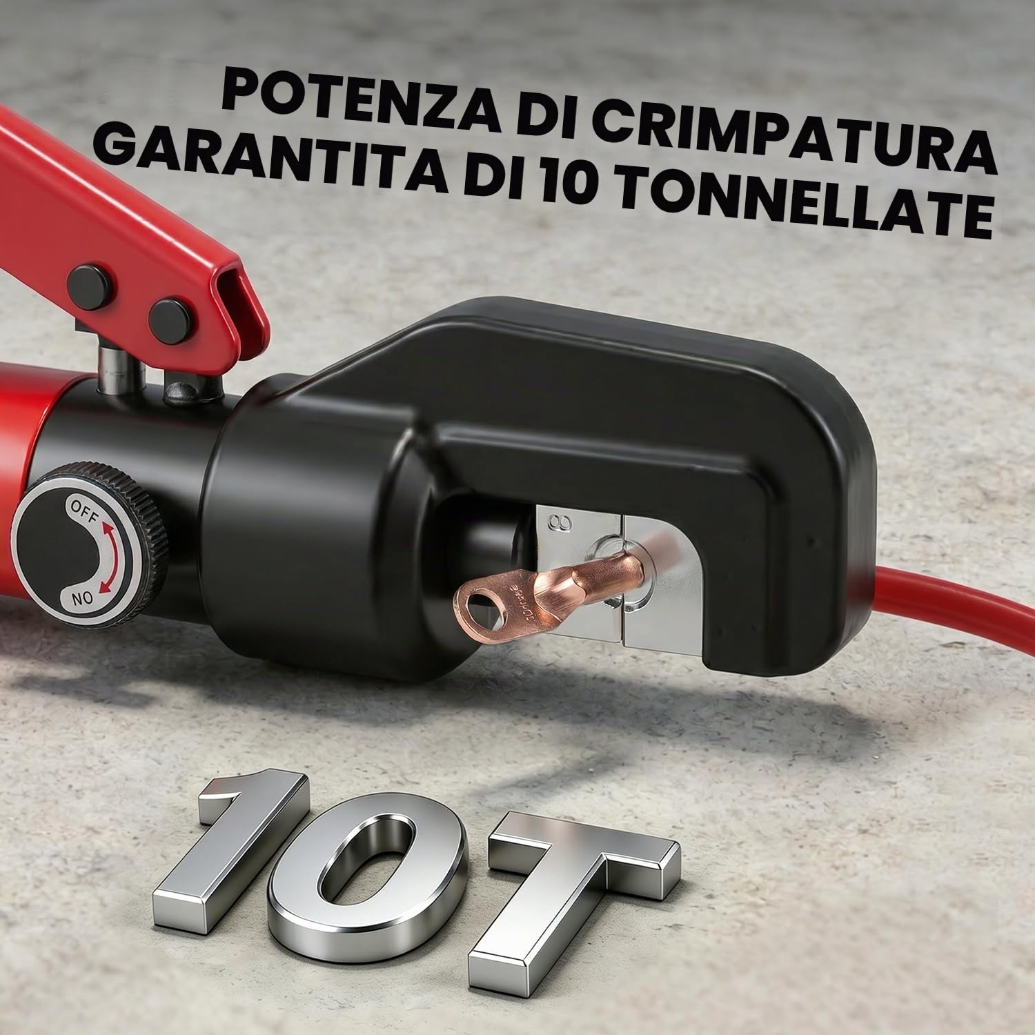 CGOLDENWALL Pinza Crimpatrice Meccanica YQK-70 6T per rame/alluminio/plastica/Pex/PB con gamma di 4-70 mm2