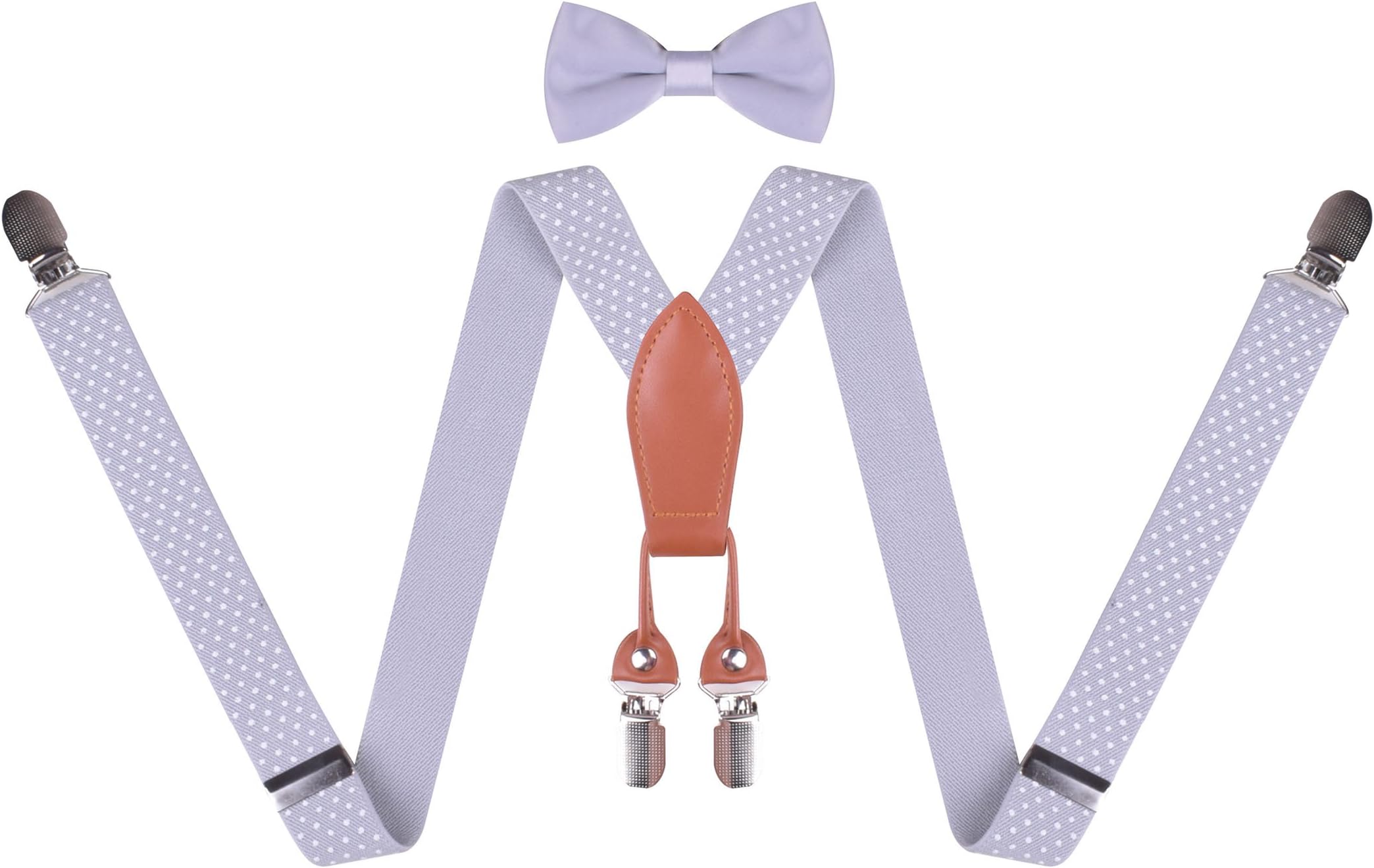 Pzle Toddler Boys Suspenders and Bow Tie Set Adjustable Suspender Kids for Wedding
