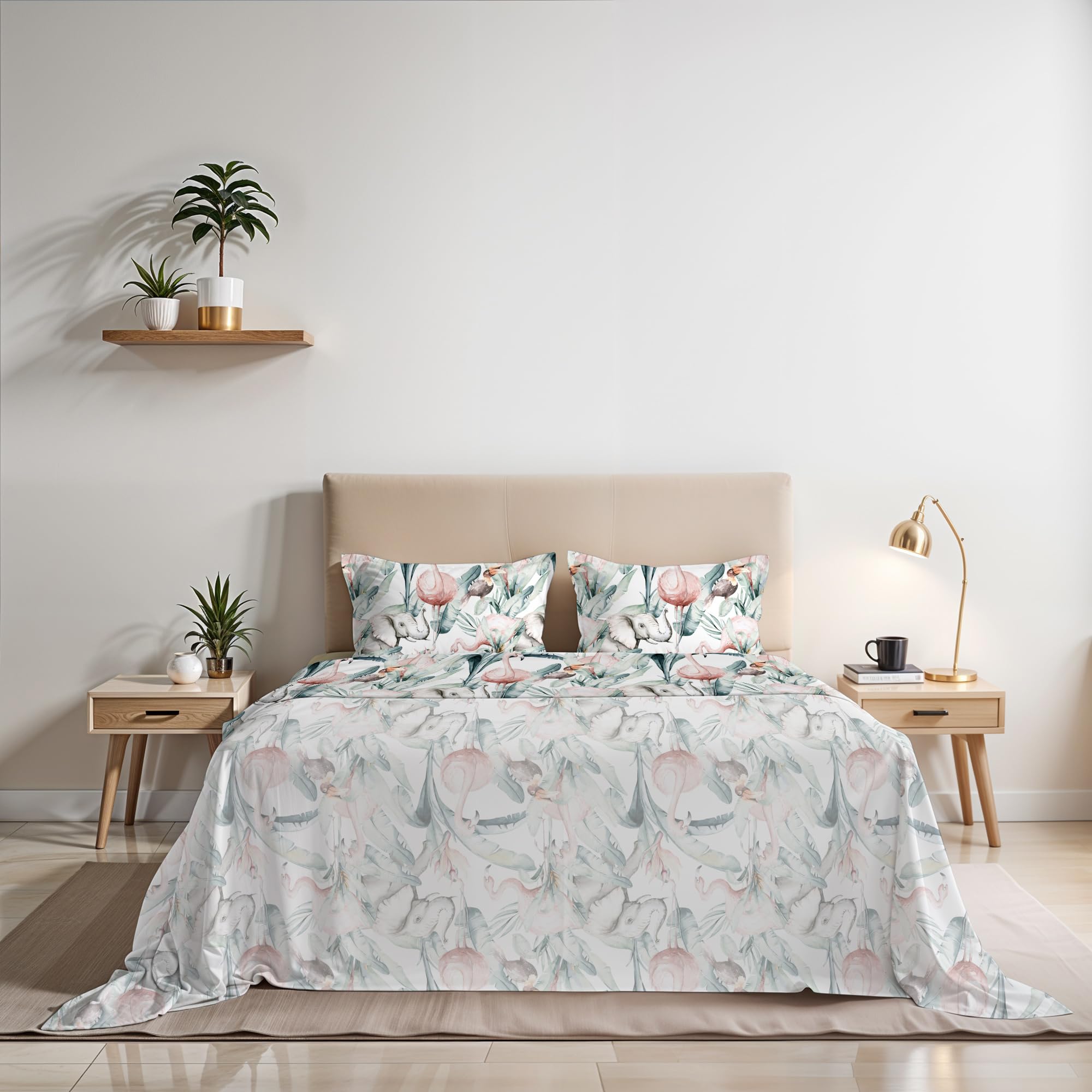 Set Lenzuola Letto Fashion, Made in Italy- Completo Letto in Morbida Microfibra, Lenzuolo Sotto con Angoli, Telo Sopra 240x270 e Federa con Patella Interna, Matrimoniale, Denny
