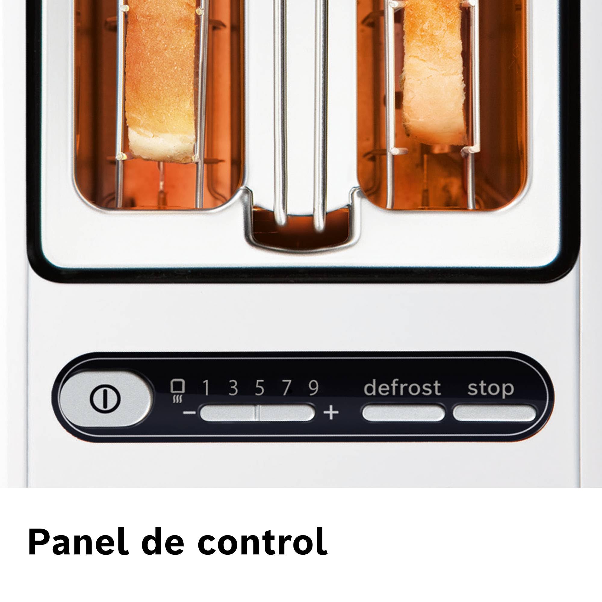 Bosch - Tostador Styline, 2 ranuras, Función descongelación, Blanco, TAT8611N