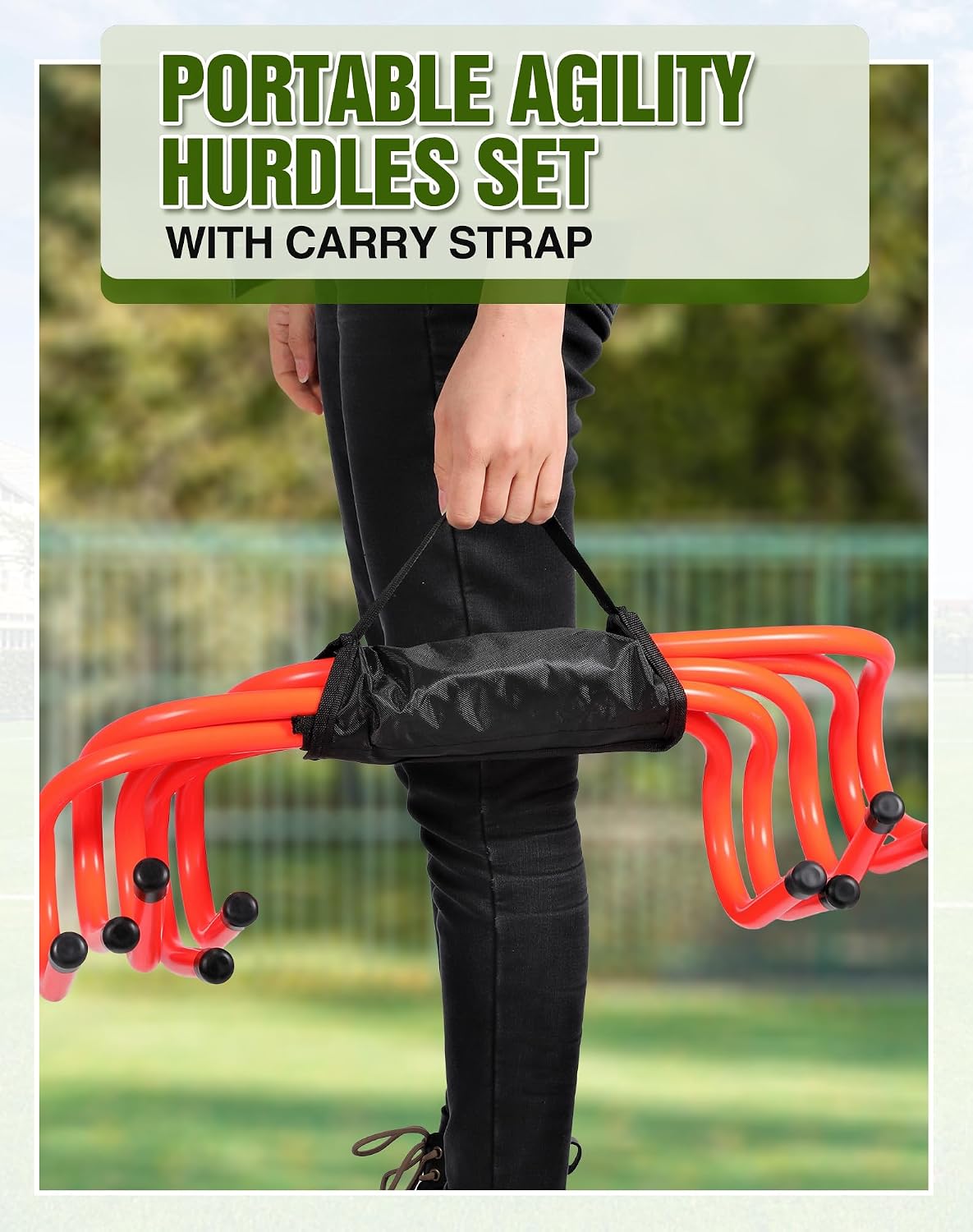 Lineslife 20 PCS 6" Agility Hurdles, Speed Training Equipment for Kids & Athletes, Plyometric Hurdles for Soccer, Football, Basketball, Baseball, Indoor Outdoor Sports