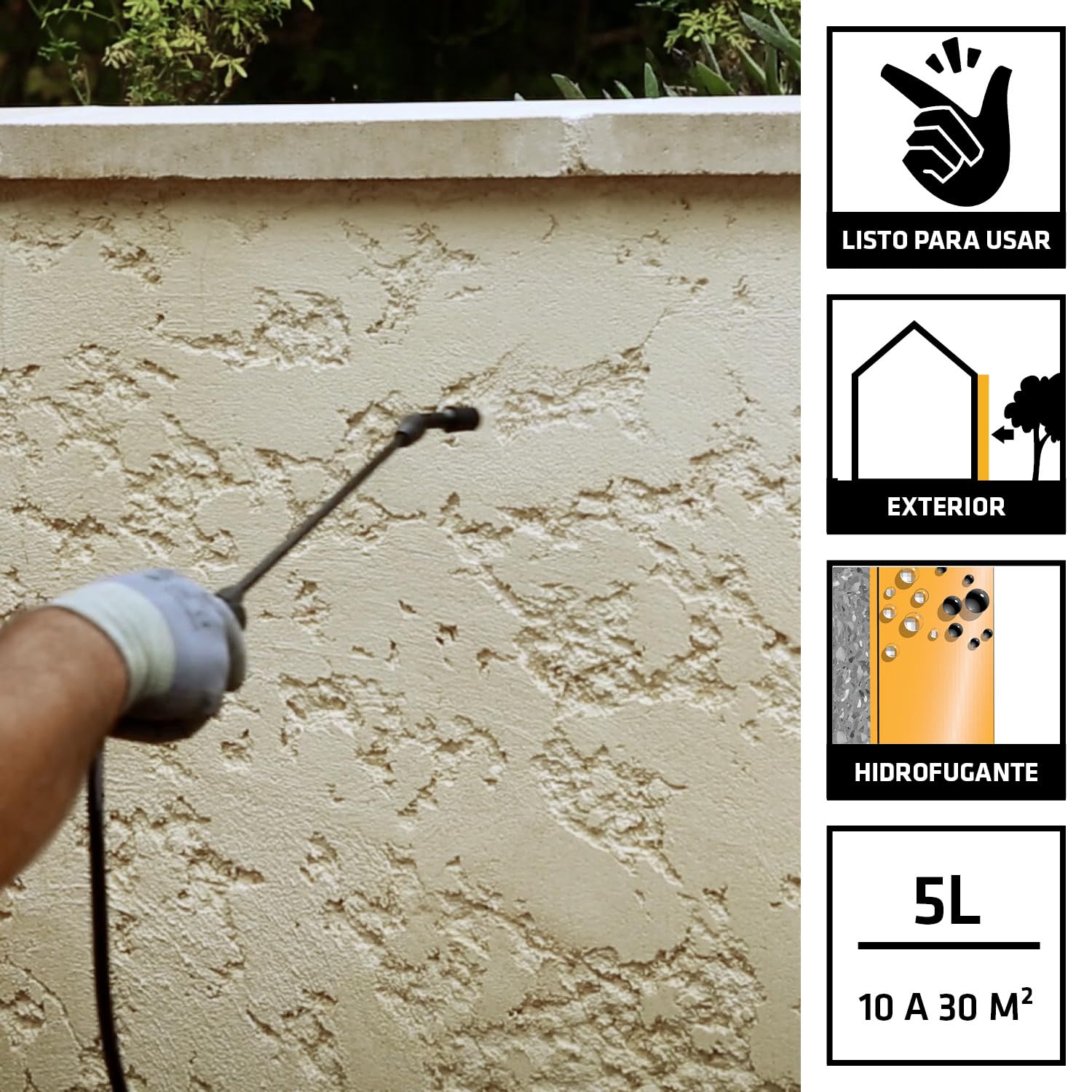 SIKA - Impregnación repelente al agua - Sikagard 703W - Transparente - Lista para su uso - Para proteger las fachadas frente a la penetración del agua - 5L