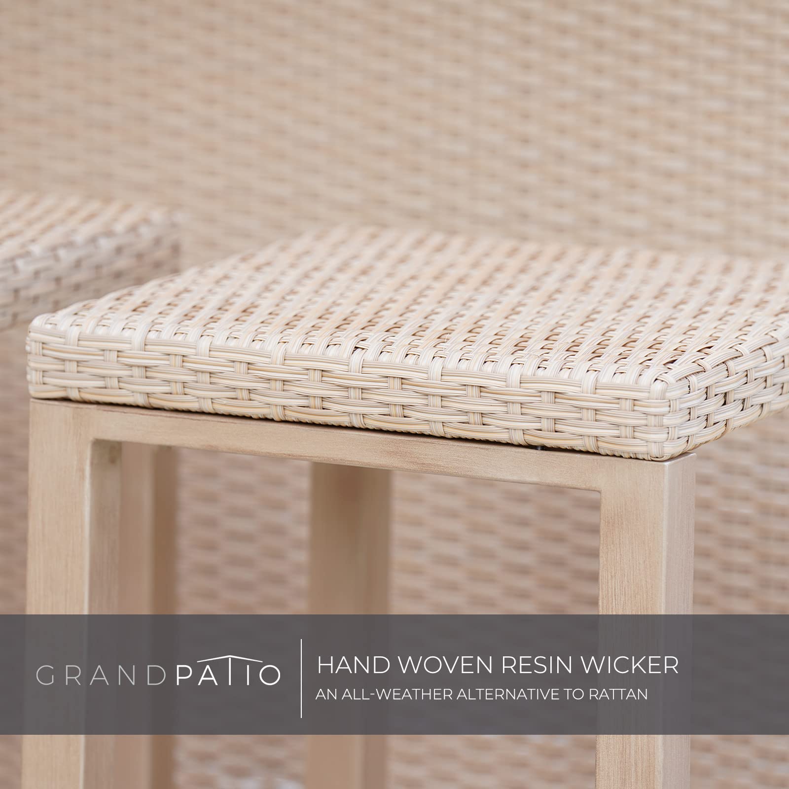 Grand Patio Outdoor Tiki Bar Set With Widen Ceramic Top