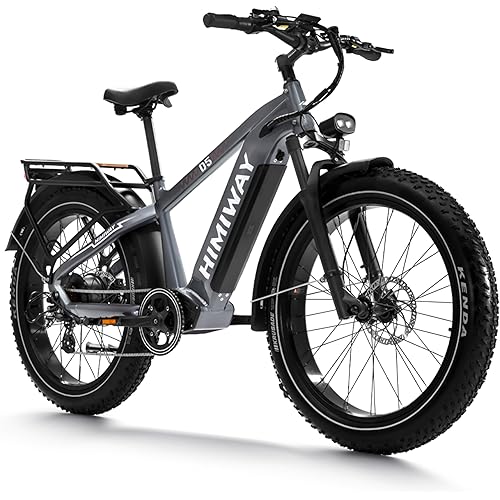 Himiway Zebra D5 26"x4" Electric Bike, 80Miles Range 48V 20Ah Battery 750W Ebike, 400LBS Payload, 25MPH, 7 Speed