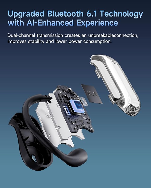 AI Translation Earbuds Real Time,188 Language Translator Earbuds,Bluetooth 6.1 Audifonos Traductores Inglés Español,No Subscription Translatior Headphones,OWS Open Ear 6-in-1 Translating Headphones image 5