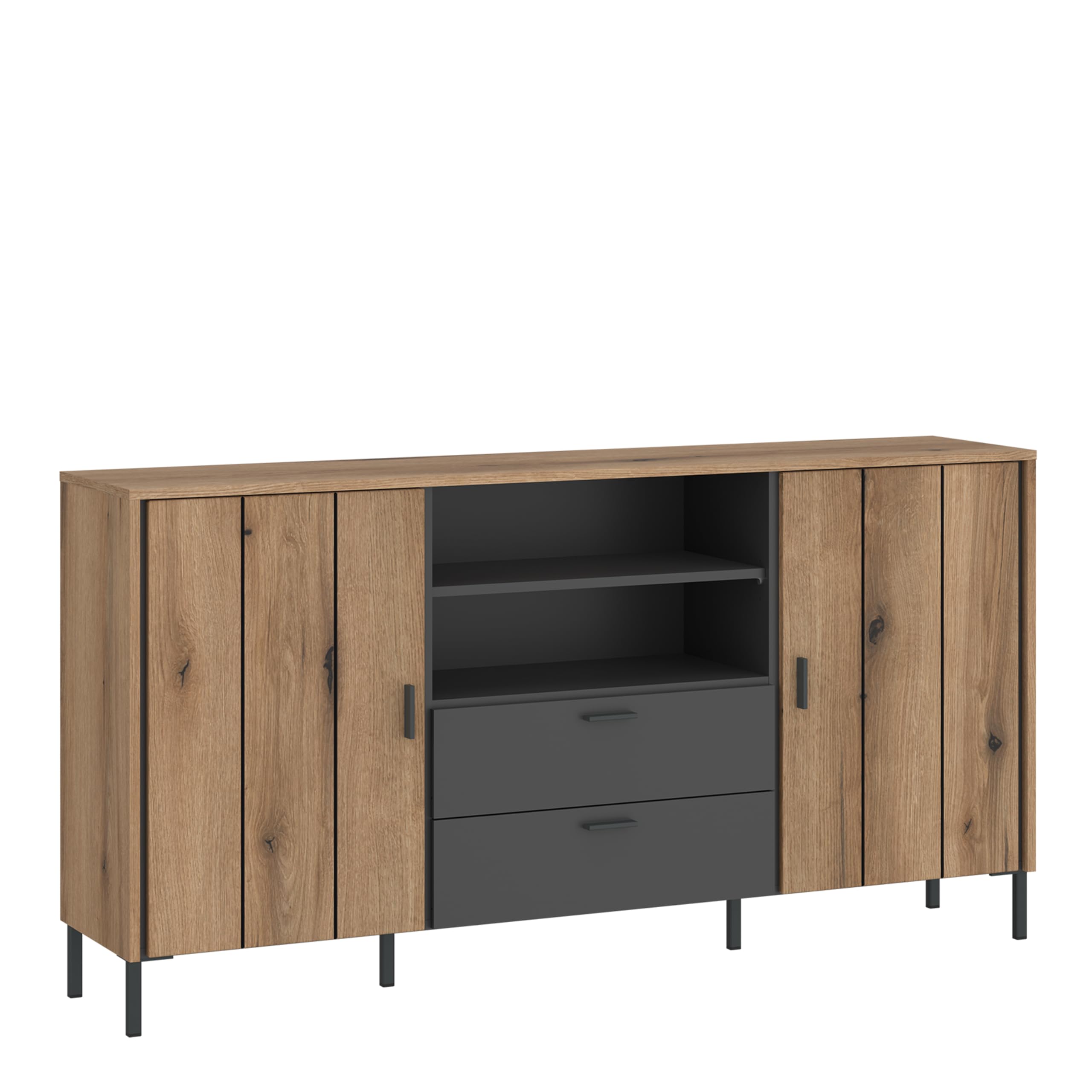 Furniture To Go | Arundel, Oak & Grey, Sideboard 2 Door 2 Drawer