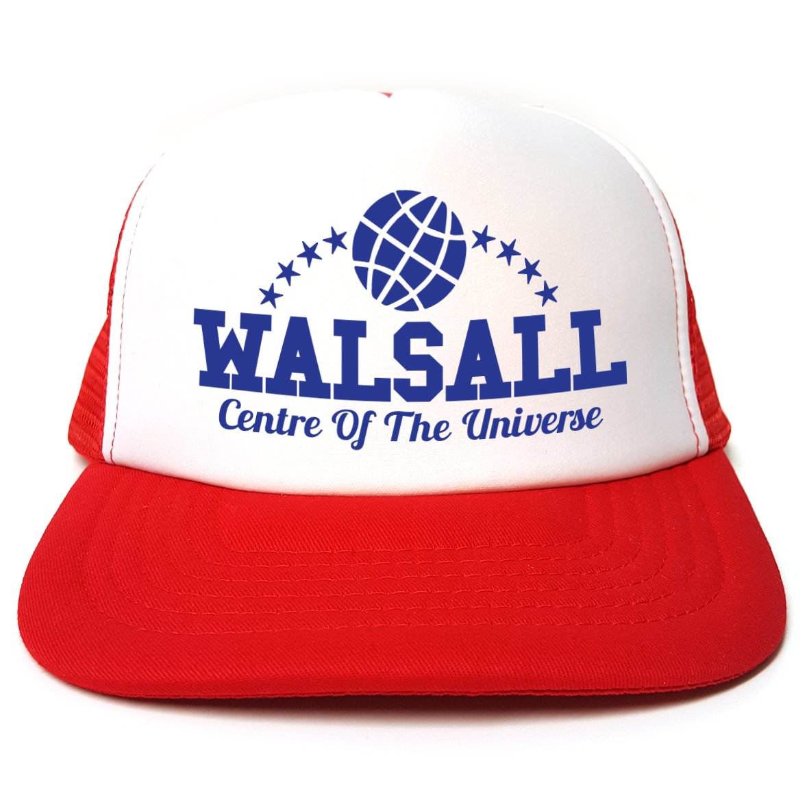Rocket Fuel 'Walsall - Centre of The Universe' Funny Printed Trucker Cap - Red
