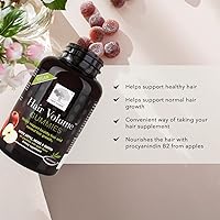 Vista 2 de NEW NORDIC Gomitas de volumen para el cabello, 2500 mcg de biotina, suplemento diario de vitaminas para el cabello para apoyar el cabello, la piel
