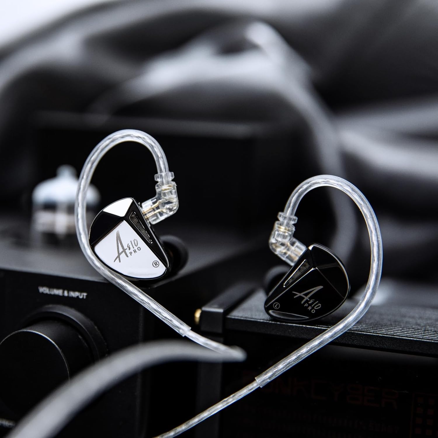 KZ AS10 PRO 5BA in-Ear Monitor, HiFi Earphones with Mirror Polygon Faceplate, Wired Earbuds with Detachable Recessed 2-Pin Cable for Musician Audiophile (Without Mic)