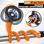 Flexible Phone Holder for Gym Peloton Treadmill, Gooseneck Magnetic Phone Mount for Fitness Spin Bike Stroller Golf Cart Desk, Cell Phone Holder Stand for Magsafe for iPhone (Orange)