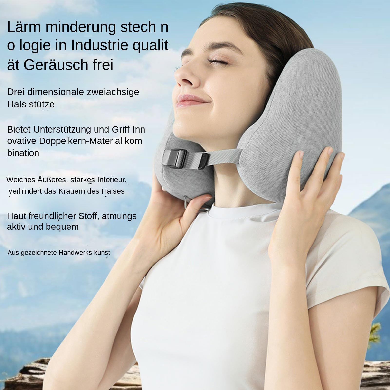 Podróżna Poduszka Na Szyję Poduszka Podróżna W Kształcie Litery U | Oddychająca pianka memory foam ergonomiczna wygodna wspierająca do samolotu samochodu namiotu