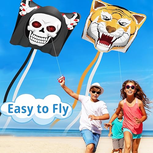 Miniatura 2 de YongnKids Cometa para niños y adultos, fácil de volar, cometas grandes en la playa, juguetes al aire libre, regalos de cumpleaños de Pascua para