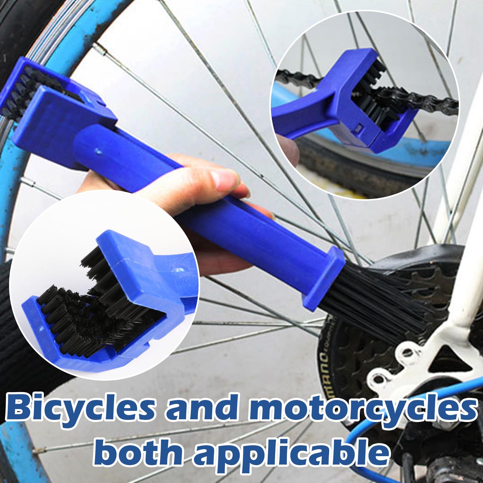 Set da 10 spazzole per la pulizia della bicicletta, set per la pulizia della moto, accessori per moto, per pulire pedivelle, catena, pneumatici e ingranaggi della bicicletta