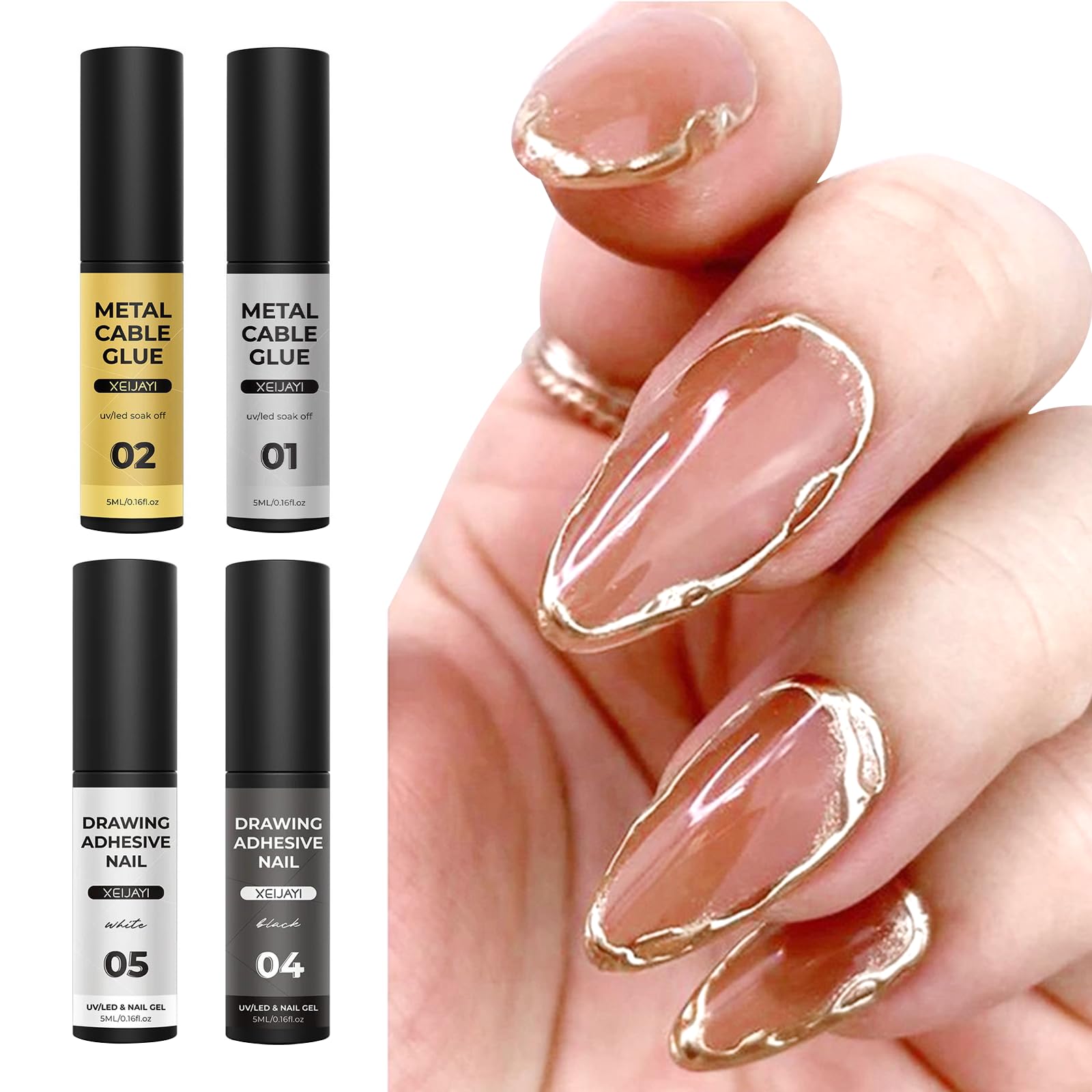 Liner Gel Nail Art Spider UV Gel 4 szt. zestaw do manicure francuski lakier do paznokci UV