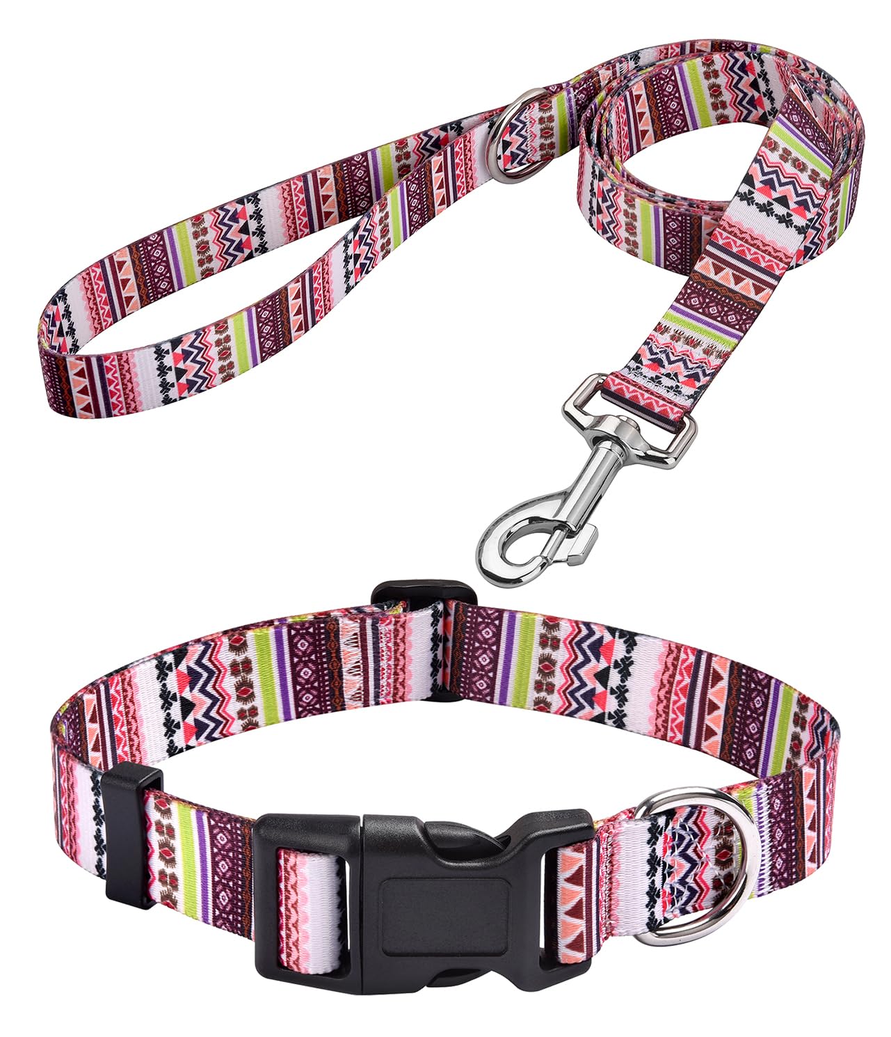 MarukoPet Dog Collar and Leash Set