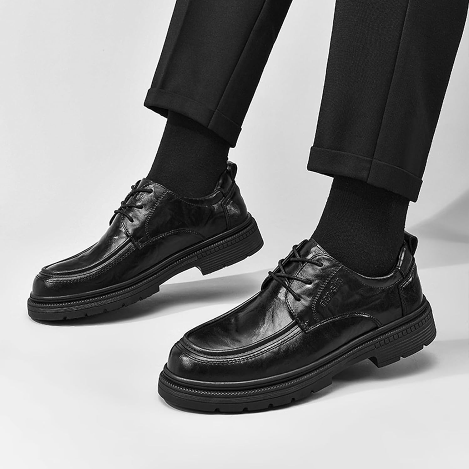 Nutropa Non Slip Work Shoes for Men Waterproof Oil Resistant Lightweight for Food Service Kitchen Chef Restaurant Classic Casual Walking Dress Shoes