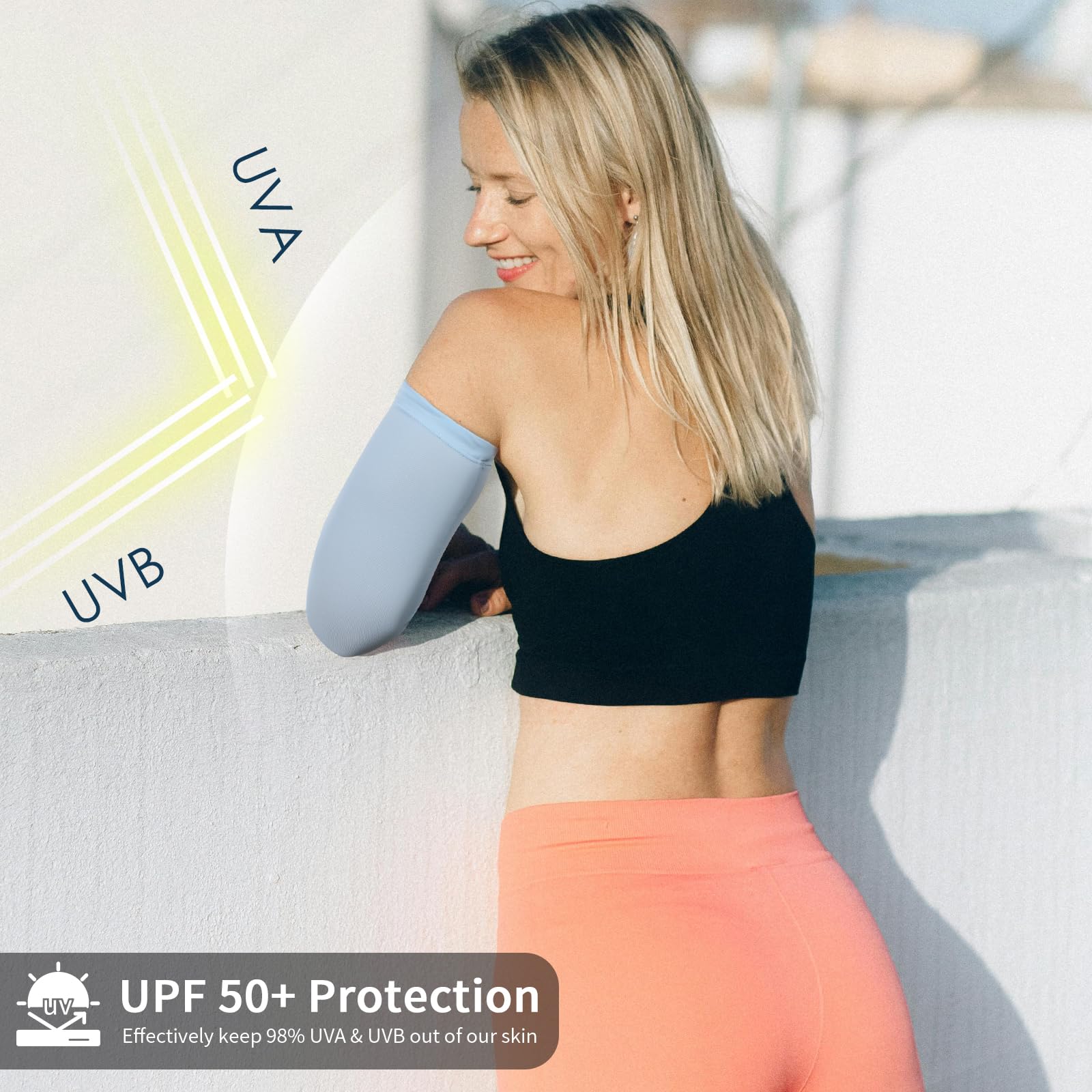 beister UV & Sun Protection Arm Sleeves for Men & Women, UPF 50