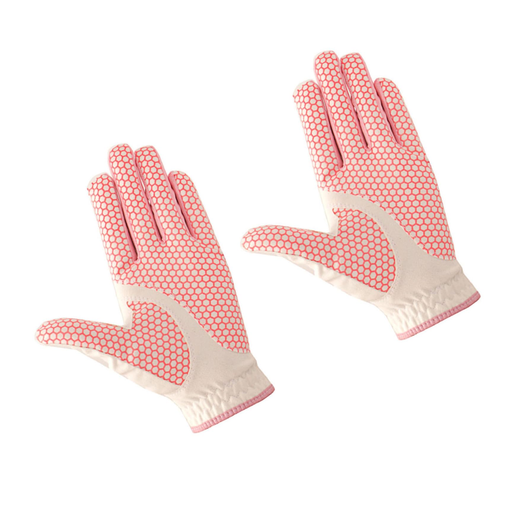 Guantes golf mujer Kombiuda antidesgaste para evitar callos en el gimnasio con malla rosa 8