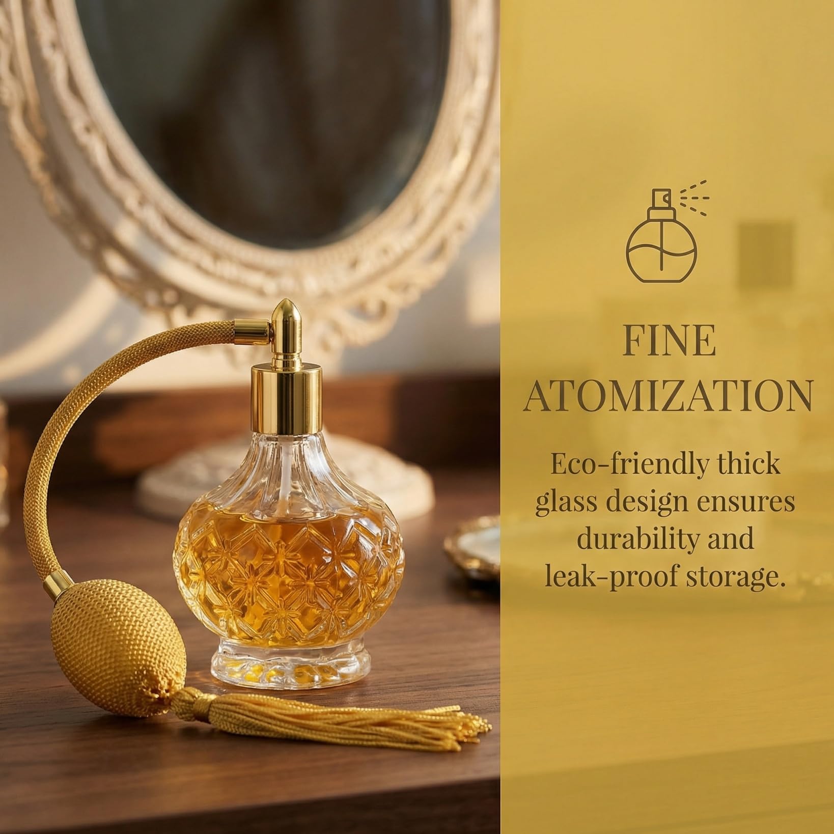 Spryskiwacz do perfum z 1 sztuką perfum w stylu vintage, butelka do ponownego napełniania, butelka na perfumy z butelką na perfumy w stylu vintage