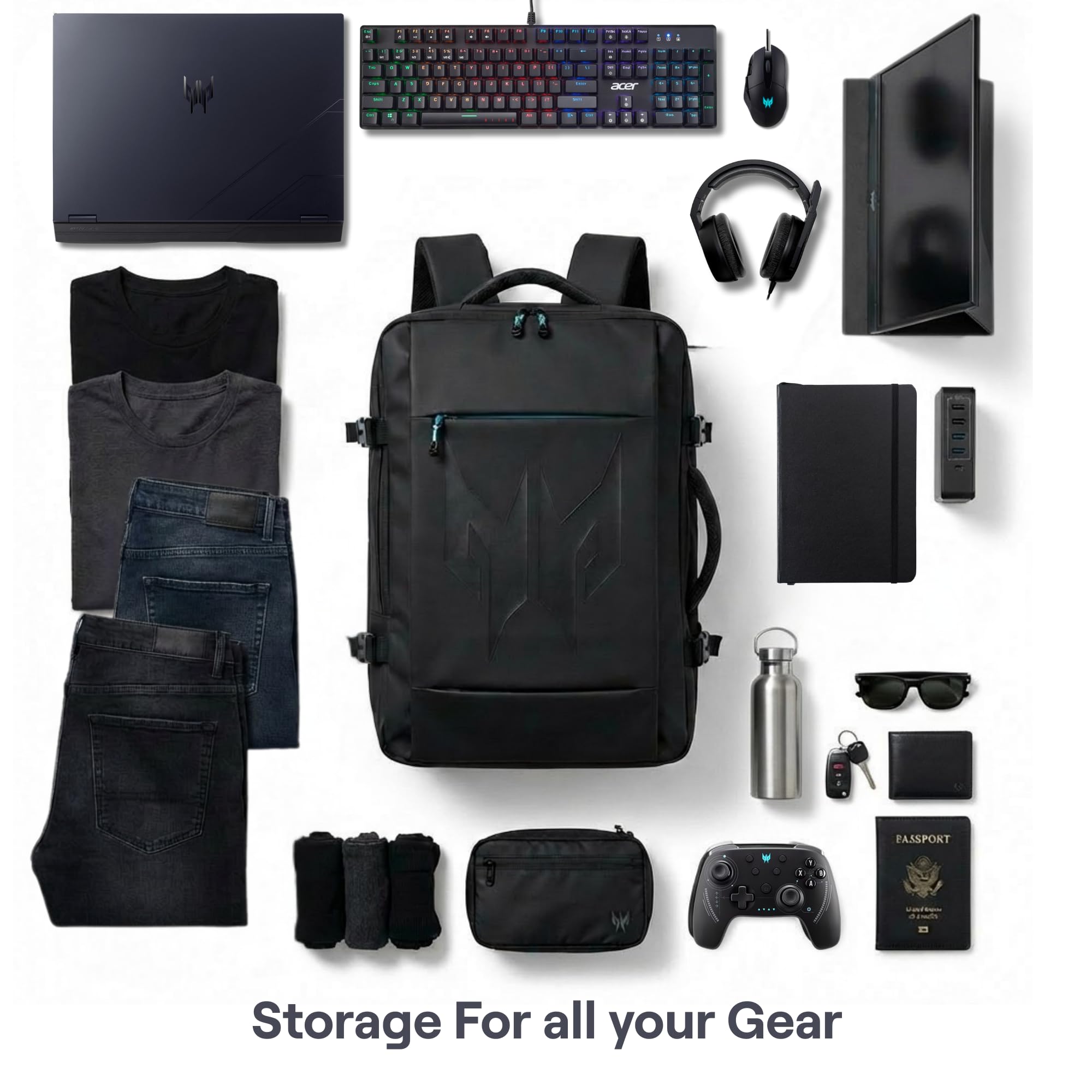 Amazon.com: Acer Predator Robust Gaming Laptop Backpack Fits 18in