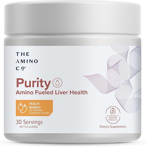 The Amino CO. Purity - Suplemento de apoyo hepático con aminoácidos esenciales para limpieza de desintoxicación hepática - Aumenta la salud del