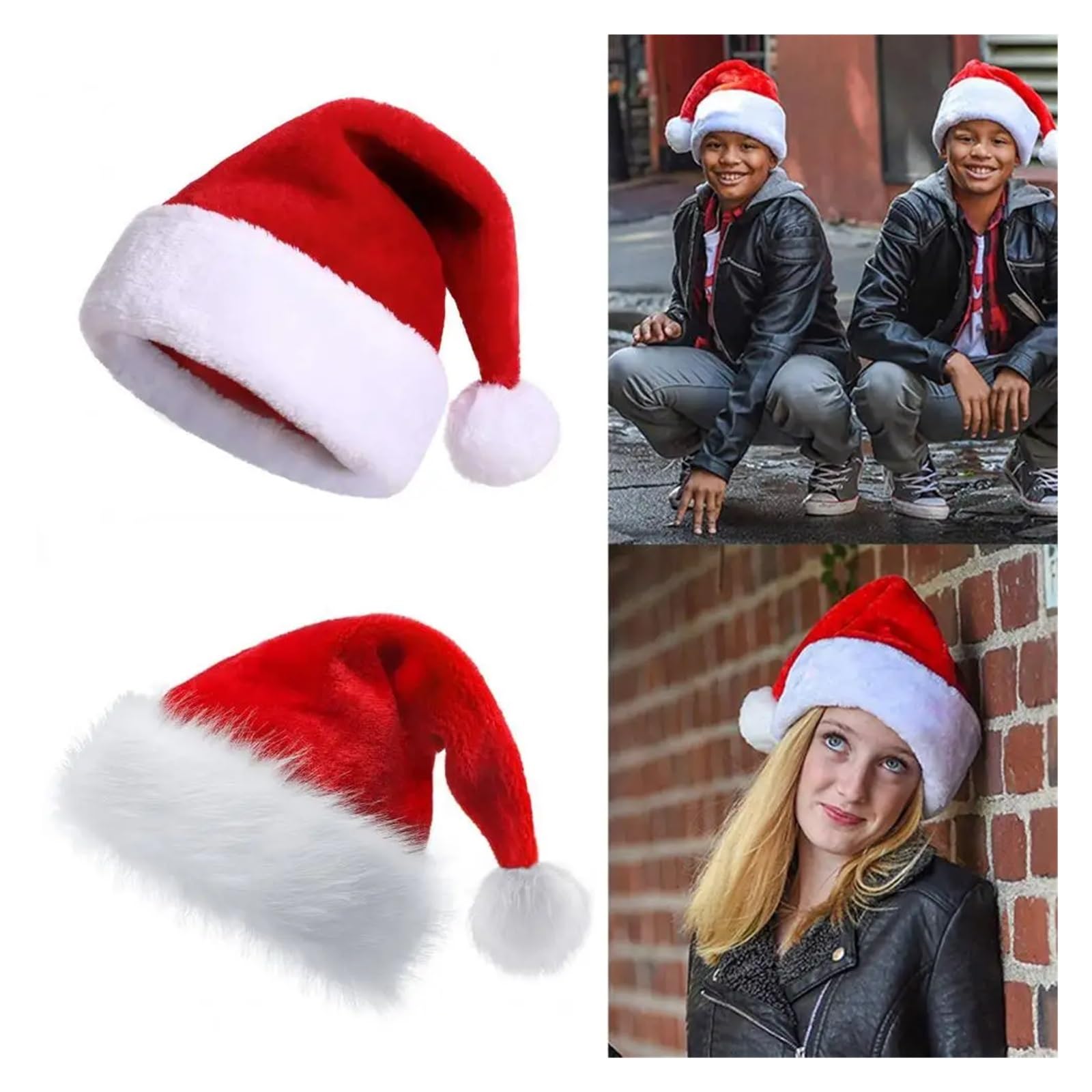 Onlvmyur Lot de 3 Bonnet pere Noel Peluche Adulte Chapeau de Noël Rose Bonnet Noël Mignon Christmas Hat pour Fête de Noel Cosplay Onlvmyur Lot de 3 Bonnet pere Noel Peluche Adulte Chapeau de Noël Rose Bonnet Noël Mignon Christmas Hat pour Fête de Noel Cosplay