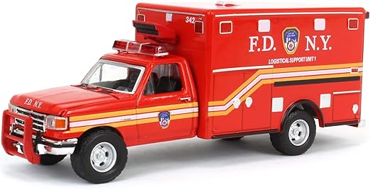 Greenlight 1/64 1989 F-350 Ambulance FDNY Support Unit First Responders 67067
