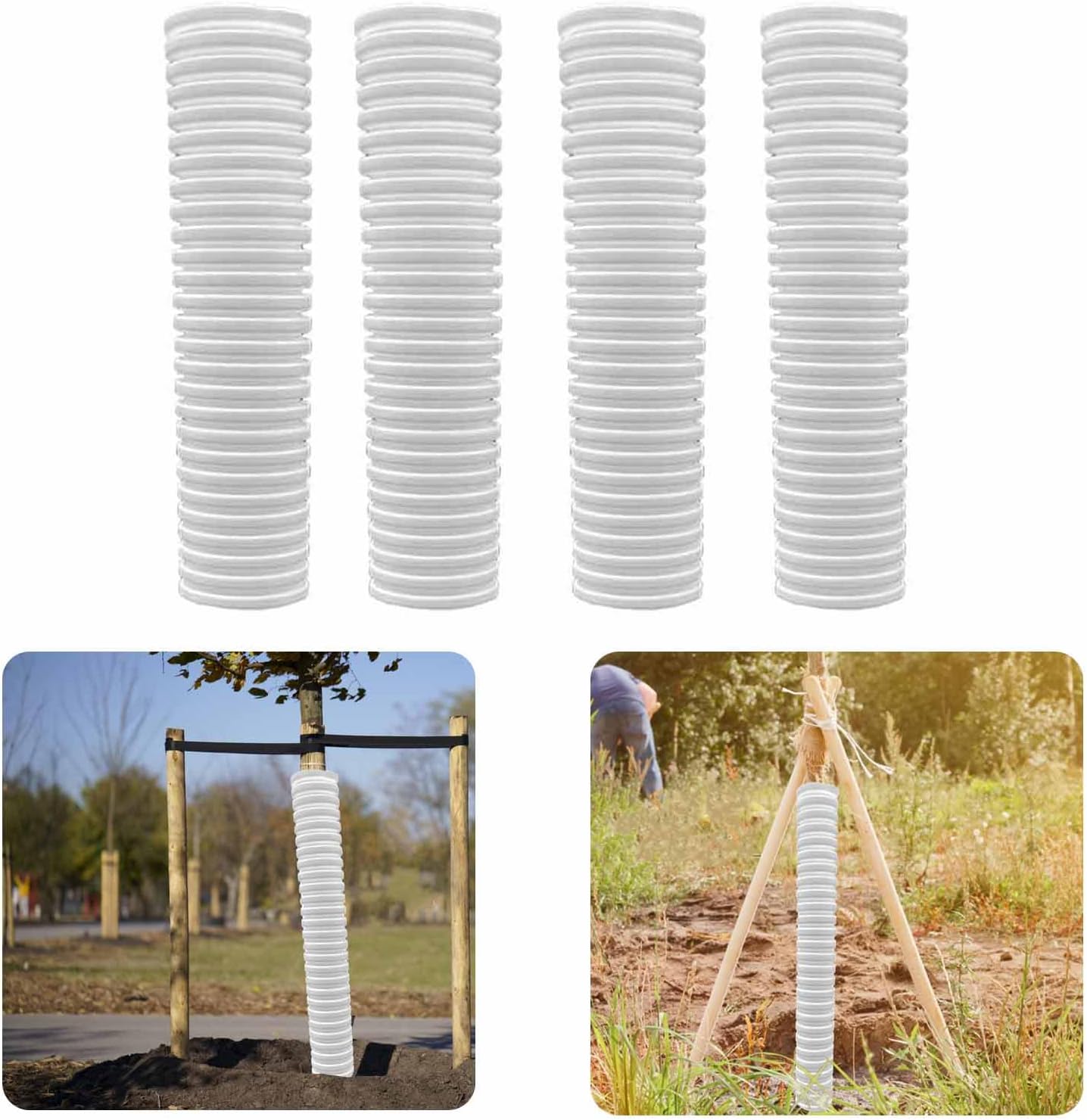 HFEHSKJ Tree Trunk Protector, Corrugated Plastic Tree