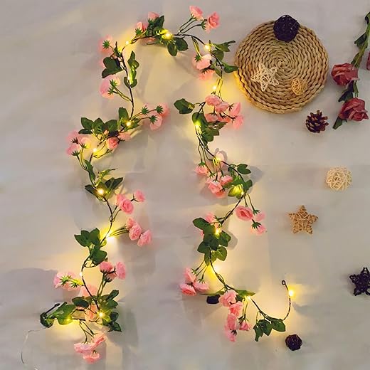 Rose Vine Fairy Lights Garland