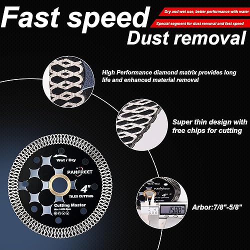 Miniatura 4 de 2 unidslote 4 "azulejo diamante hoja super fina porcelana corte para porcelana cerámica granito mármol azulejos