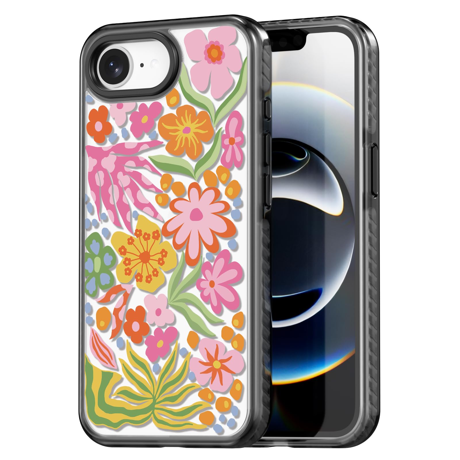 Coque iPhone 16E antichoc 2m Rosarnnah avec motif passiflore - 8