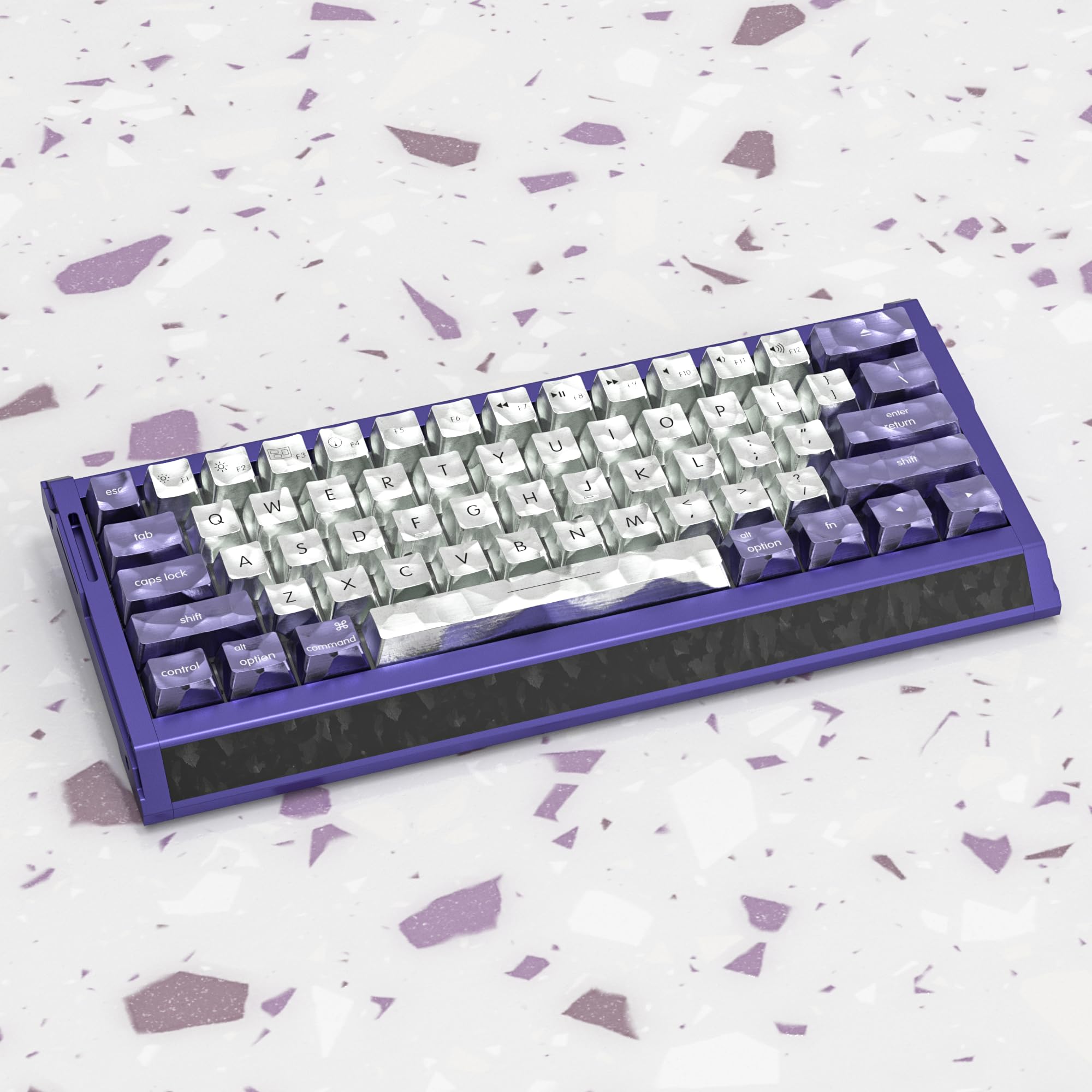 kutethy KY60 - Custodia per tastiera in alluminio anodizzato, 60% tastiera meccanica da gioco, tastiera CNC effetto Hall compatibile con Wooting60 Mad60 Win60 GH60 60HE (viola)