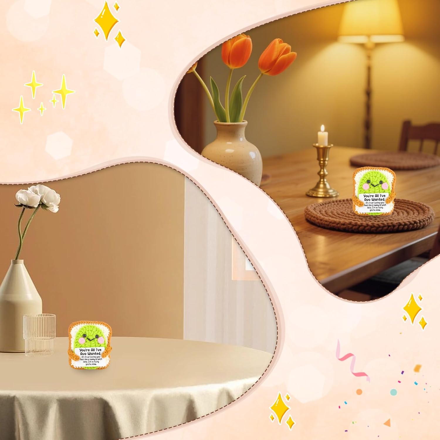 Funny Gifts for Boyfriend Girlfriend - Cute Crochet Avocado, Sentimental I Love You Gifts for Her Him, Romantic Anniversary Christmas Valentine's Day Birthday Present - Image 7