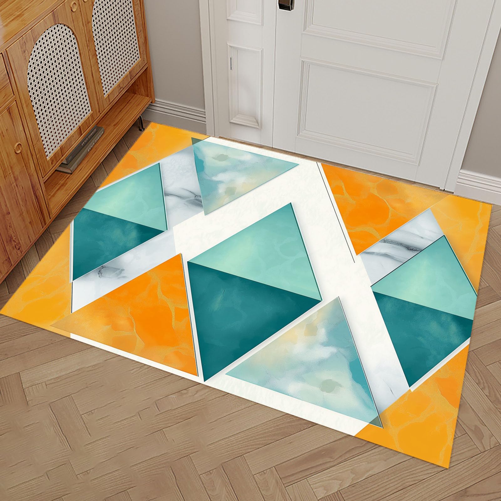 Paillasson marbre doux tapis de sol géométrique haut de gamme 50x80cm