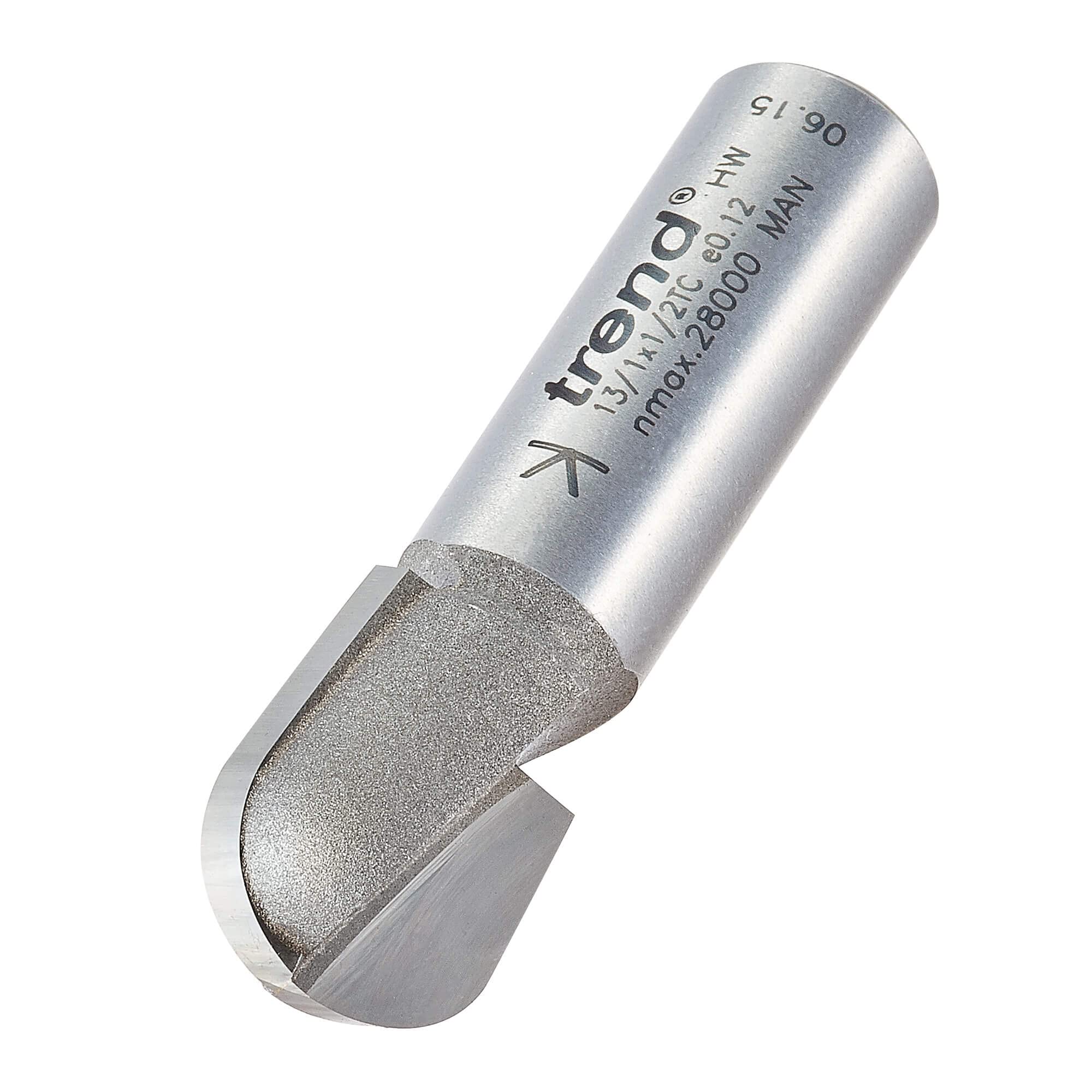 Trend Professional Radius Cutter, 8mm Radius, 1/2 Inch Shank, 16mm Cut Diameter & 19.5mm Cut Length, Tungsten Carbide Tipped