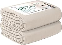 Avalon Home Canvas Drop Cloths 4x5 ft Pack of 2 - 8oz Recycled Cotton Painters Tarps for Painting, Floors & Furniture Protection