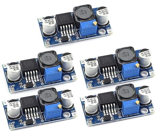 Shockley XL6009 DC-DC Boost Converter Module 3V-32V to 5V-35V 4A Adjustable Step-up Voltage Regulator 5V 9V 12V 24V Power Supply Module (XL6009 Boost - 5 Piece)