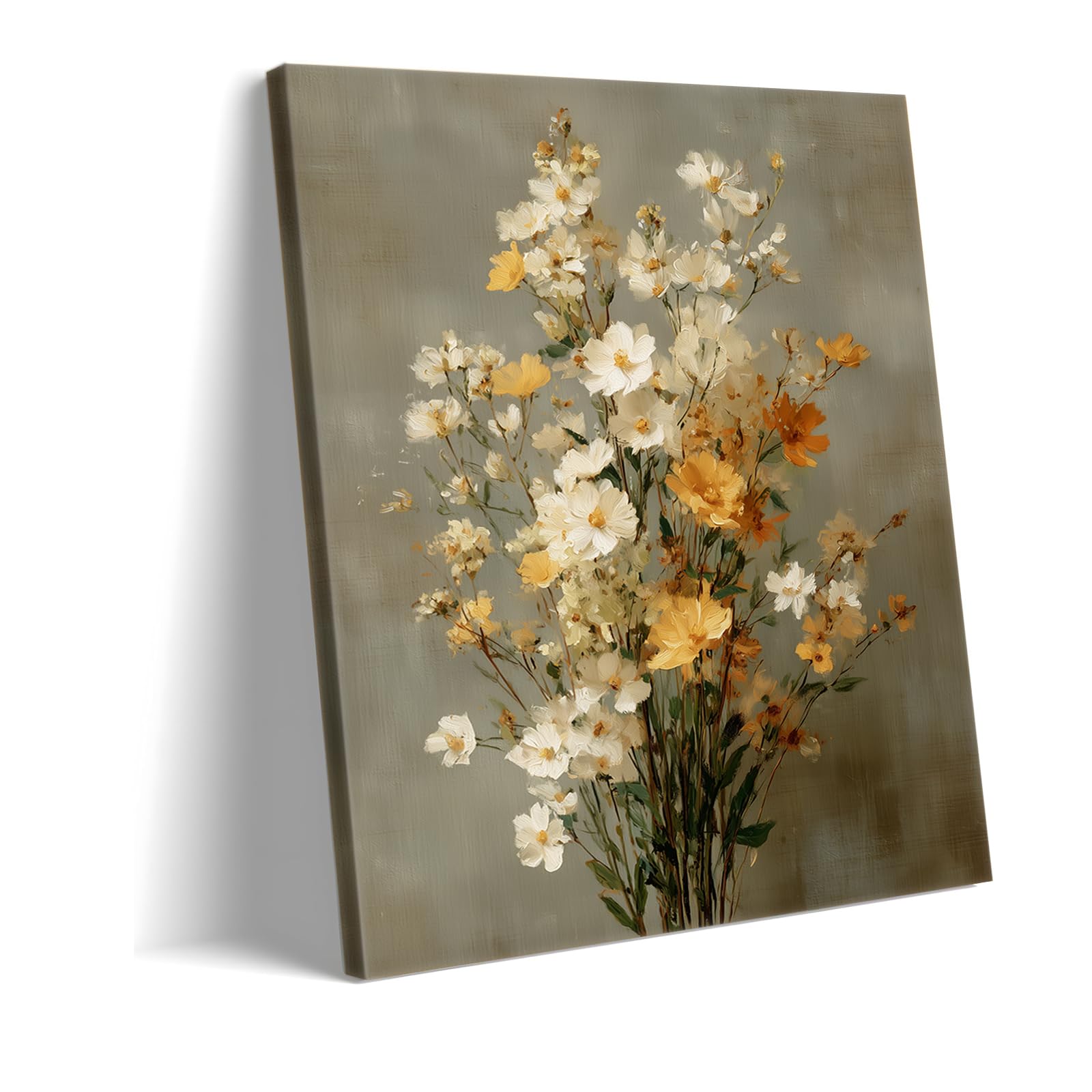 Bouquet de fleurs sauvages tableau déco salon chambre moderne 50x70 - 8