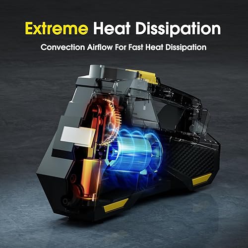 Miniatura 5 de FLYKID Compresor de aire portátil para inflador de neumáticos, bomba de aire de 12 V CC para neumáticos de automóvil con indicador digital LCD de